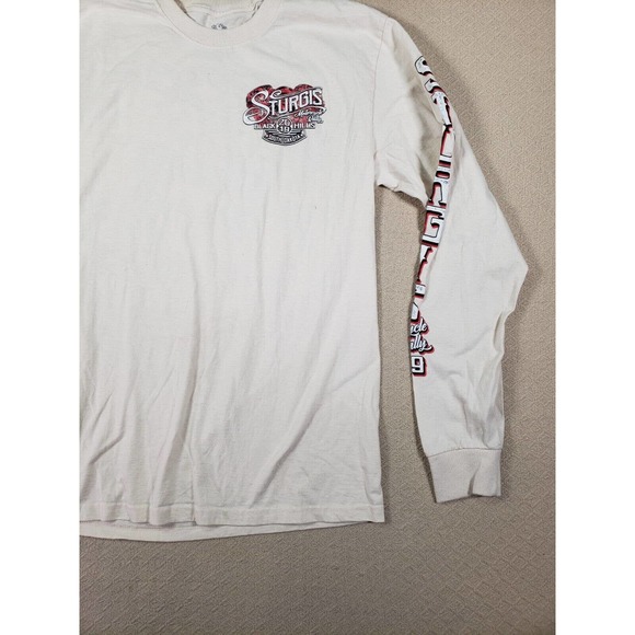 Fruit Of The Loom Shirt Mens Medium White Sturgis Motorcycle Rally South Dakota - Picture 3 of 13